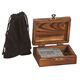 Wood Box with Whiskey Ice Stones and Pouch Image 3 of 3